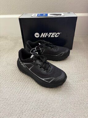 NEW Men's Hi-Tec Trail Hiking Athletic Shoes - Black / Alloy - Size 9